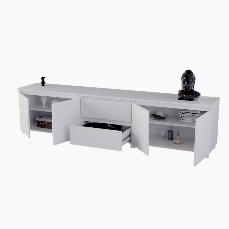 Тумба ТВ Капри К-234, Белый (217/53/40), DiPortes