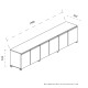 Тумба ТВ Капри К-236, Кашемир (240/53/40), DiPortes