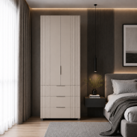 Шкаф ВЕЛА 2 двери и 3 ящика, Кашемир мат, МДФ (ш80/в230/г52)